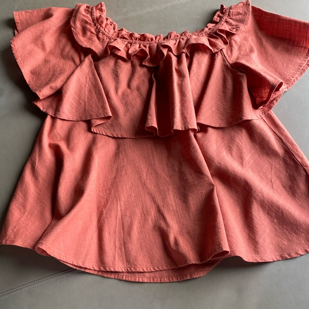 BeachlunchLounge collection coral cotton crop top